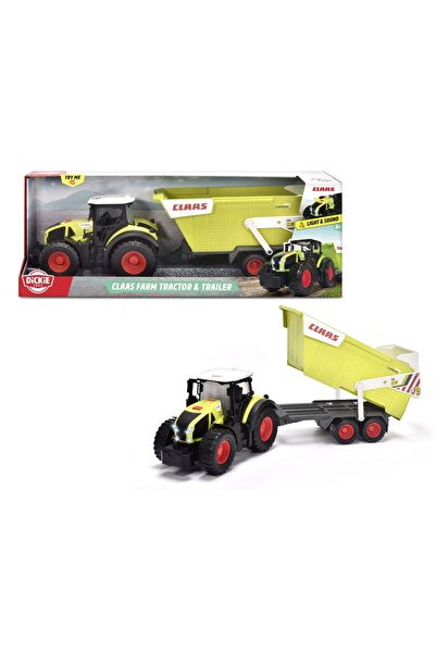 Simba Dickie Toys Claas Τρακτέρ και Ρυμουλκούμενο με Φώτα και Ήχους 64 εκ.