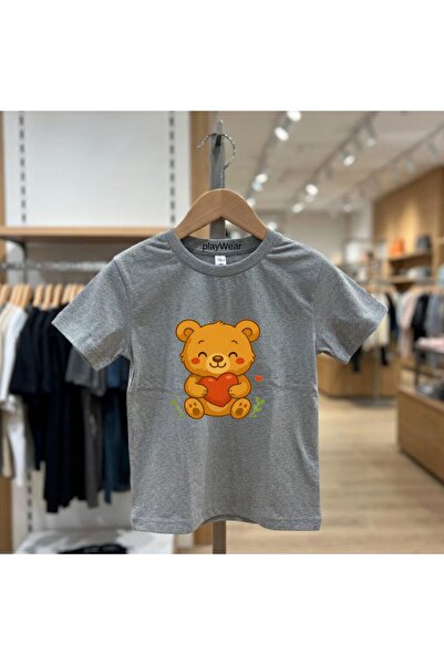 playwear Teddy Bear Printed 100% Cotton Crew Neck Kids Unisex T-Shirt 5 6 -7 ...