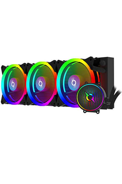 AQIRYS AQYRIS Aquarius 360mm ARGB AIO Υδρόψυκτο Σύστημα Ψύξης CPU, Μαύρο, Συμ...
