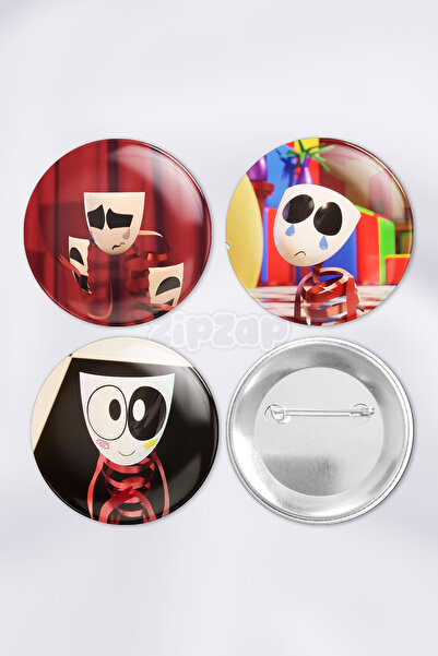 ZipZap Gangle-TADC The Amazing Digital Circus Σετ Σήματα Τσάντας με Καρφίτσα ...