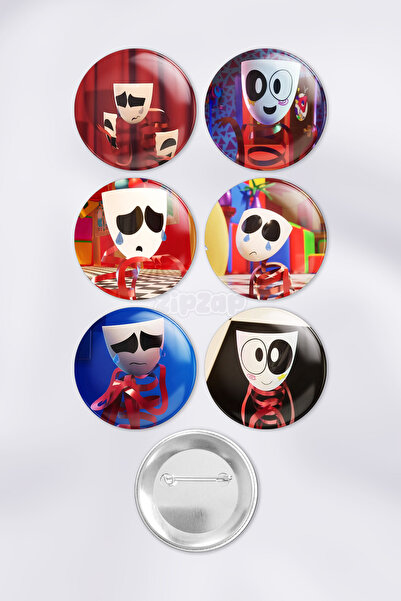 ZipZap Gangle-TADC The Amazing Digital Circus Çanta Süsü Rozet İğneli Buton R...