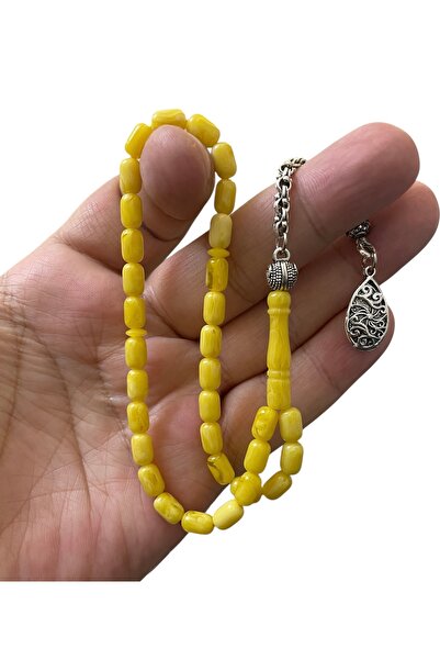 Trikala Premium bureaucrat wrist length mugelllef drop amber rosary 7.5x5 mm