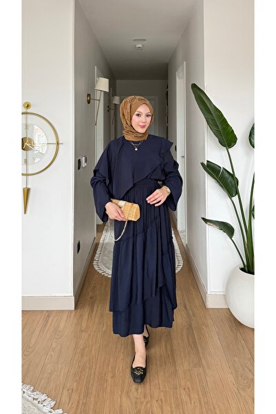 merve ada design Rosella Fırfır Detaylı Etekli Takım