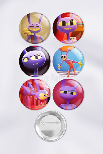 ZipZap Jax- TADC The Amazing Digital Circus Çanta Süsü Rozet İğneli Buton Roz...