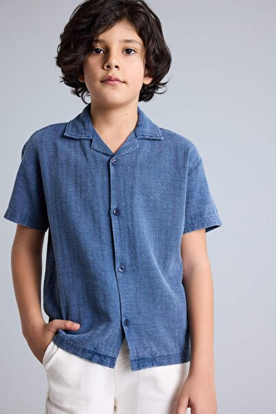 DeFacto Oversized Polo Collar Shirt for Boys H0068A826Sm