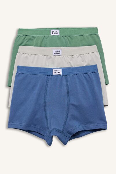 DeFacto Combed Cotton 3-Piece Boxer Boy's Underwear H0941A826Sp