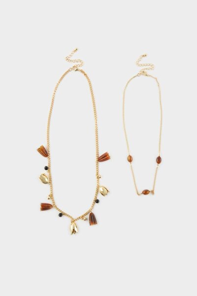 DeFacto Women's 2-Piece Necklace H2566Axns