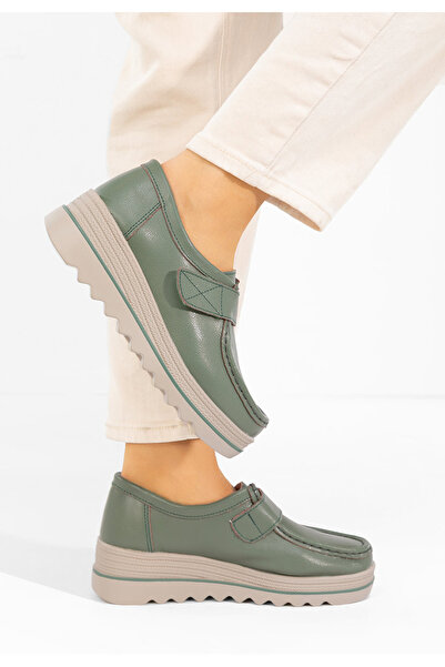 B T Shoes Μοκασίνια με πλατφόρμα Hanina πρασινο