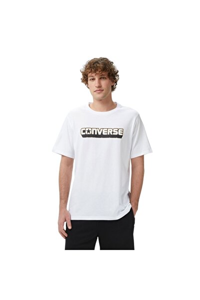 Converse Men's White Dimension Logo Tshirt Cvm6T083-Wht