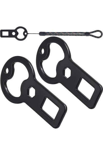 Arabest 2 Pcs Portable Stainless Steel Flat Bottle Openers with Lanyards,3-in...