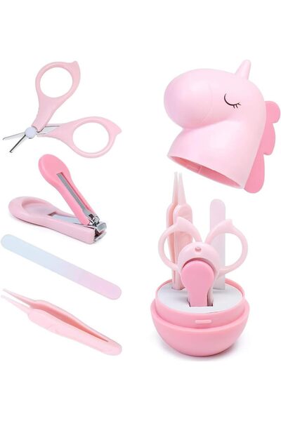 Arabest 4-in-1 Baby Care Set, Clipper Scissor File Tweezer with Protective Case