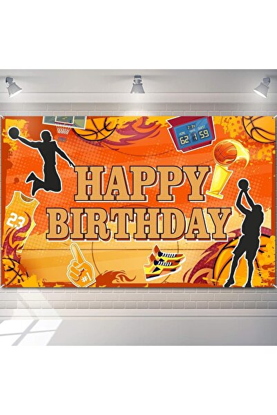 Arabest Basketball Birthday Backdrop Banner, Sports Theme Party Photography B...