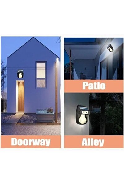 Generic Solar Motion Sensor Light, Battery-Free Outdoor Bulb, Model HL-666B, Black