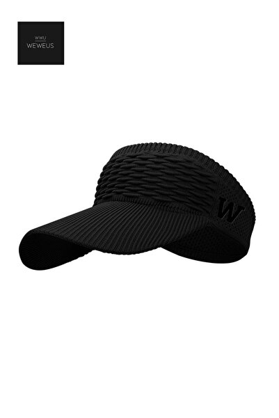 Weweus Kadın Erkek Unisex Siyah W Nakışlı Uv Korumalı Tenis Golf Vizör Lüks Y...