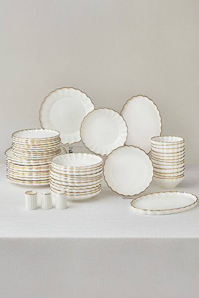 Karaca Stream Bone Oyster 53 Parça 12 Kişilik Yemek Takımı