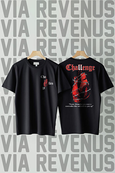 Vordevia Μπλουζάκι Challange με στάμπα, με λαιμόκοψη ποδηλάτου, φαρδιά γραμμή...