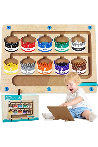 Yelejoy Magnetic Color and Number Maze, Montessori Educational Counting Games...