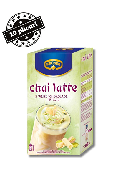 KRUGER Chai Latte Ciocolată Albă cu Fistic 10 plicuri x 25 g