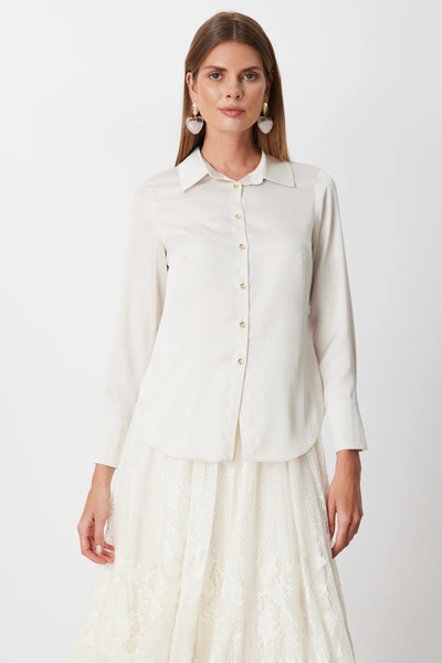 Ekol Polo Collar Shirt with Pen Detail-2002