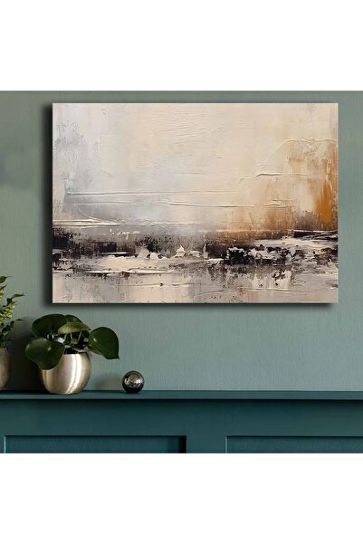 OEM Re-Bloom διακοσμητικός πίνακας, ξύλο/καμβάς, λευκό/γκρι/χρυσό, 70 x 100 εκ.