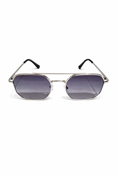 OEM Ουνισέξ Γυαλιά Ηλίου UV400, Μοντέρνος Εξαγωνικός Σχεδιασμός, Ασημένιος Με...