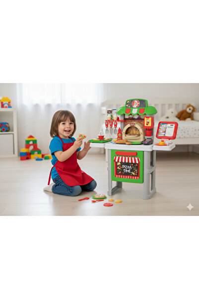 GLOBO Jucarie De Rol, Cuptor Pizza Cu Casa De Marcat, Accesorii Si Ustensile,...