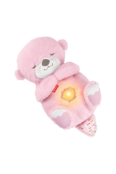 FISHER PRICE Uyku Arkadaşı Su Samuru Pembe, Nefes Alıp Veren Pelüş Bebek Oyun...
