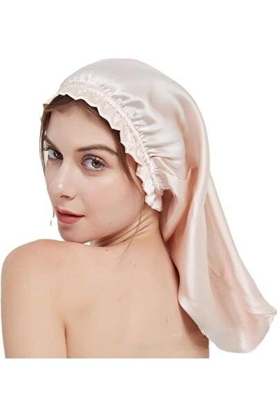 Arabest Long Silk Satin Sleep Bonnet with Mushroom Lace, 50CM Hair Protection...