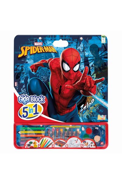 AS Toys Happi Hobbi Giga Block 5 σε 1 Marvel Spider Man Σετ Ζωγραφικής