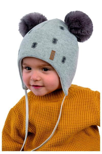 no names Winter Hat, 48% Cotton, Rafi, Gray