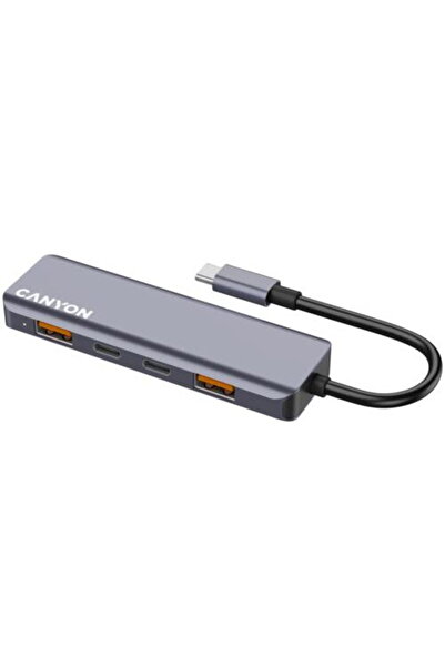 CANYON Hub USB, DS-18, 5 in 1, USB-C, Gri