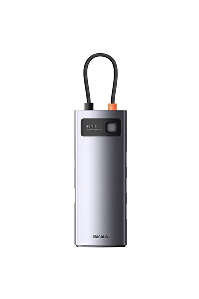 Baseus HUB extern Metal Gleam, conectare PC USB Type-C, porturi USB 3.0 x 4, ...