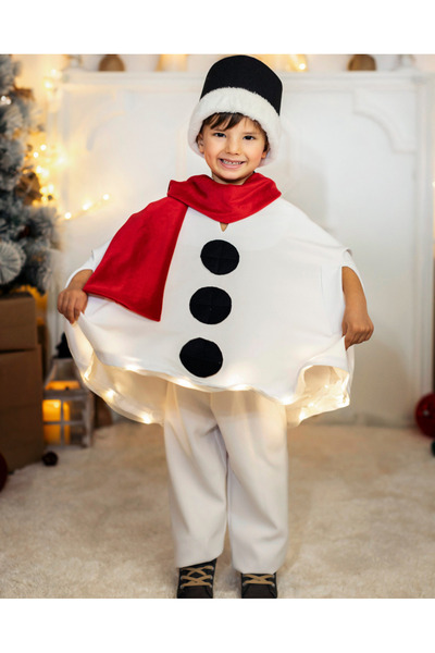 fustite cu luminite Στολή Χιονάνθρωπου με Φώτα, 4 τεμαχίων, Πλήρης - 10-12 ετ...