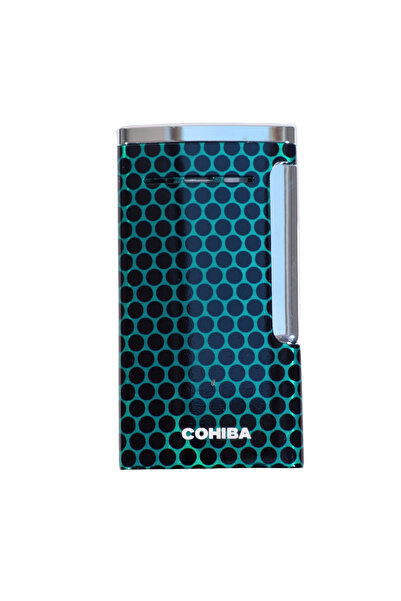 Parmida Cohiba Yeşil Desenli Perde Alev Puro Çakmak CCM0792