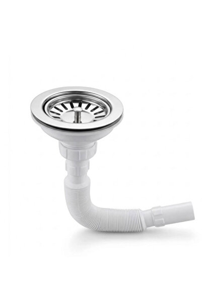 AYRINTISHOP Körüklü Büyük Lavabo Koku Önleyici Evye Gider Sifonu Çöpmak Pasla...