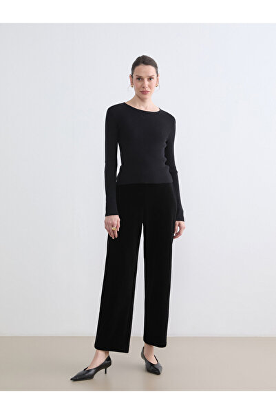 LC Waikiki Pantaloni de catifea pentru femei cu talie elastică