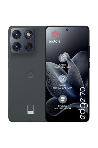 Motorola Telefon mobil edge 70, Dual SIM, 12GB RAM, 512 GB, Pantone Gadget Grey
