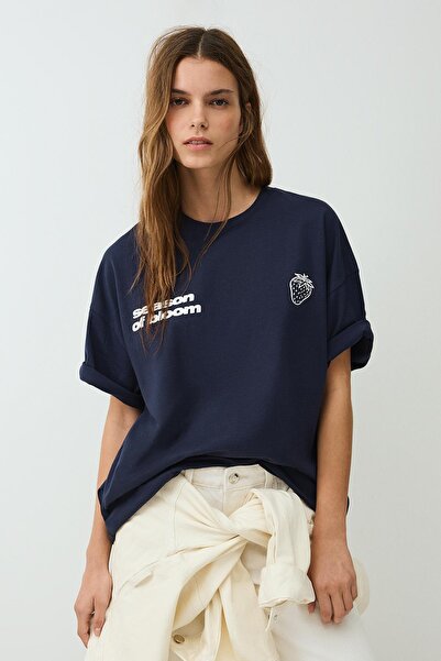 Bershka Kısa kollu baskılı tişört