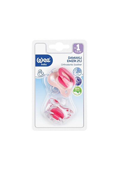Wee Baby Set suzeta ortodontica nr. 1, 2 bucati, cod 165, Wee Baby, Roz