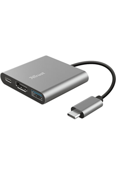 Trust Docking Station Dalyx 3-in-1, Grey