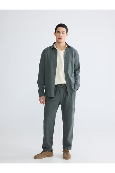 LC Waikiki Relaxed Fit Linen-Look Men's Trousers