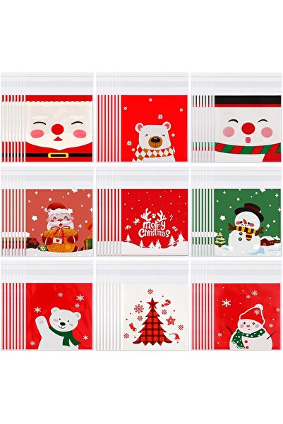 Augsun 450 Τεμάχια Χριστουγεννιάτικες Σακούλες, Αυτοκόλλητες, από Σελοφάν για...