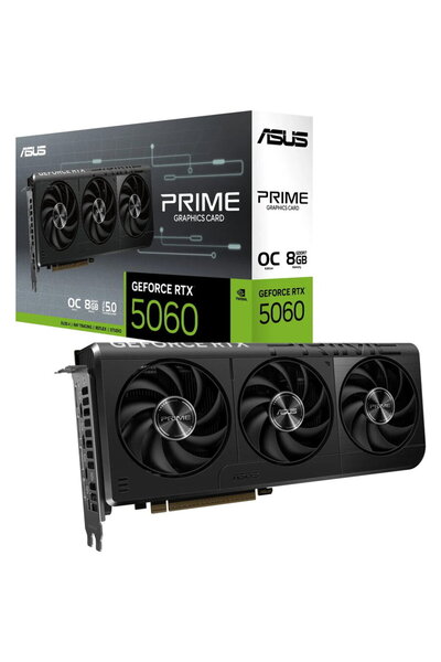 ASUS Placa Video PRIME GEFORCE RTX 5060 OC 8GB GDDR7 128 bit, PCIE 5.0, 1x HD...