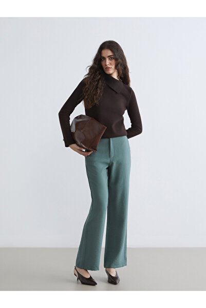 LC Waikiki Pantaloni de damă cu talie înaltă și croială largă