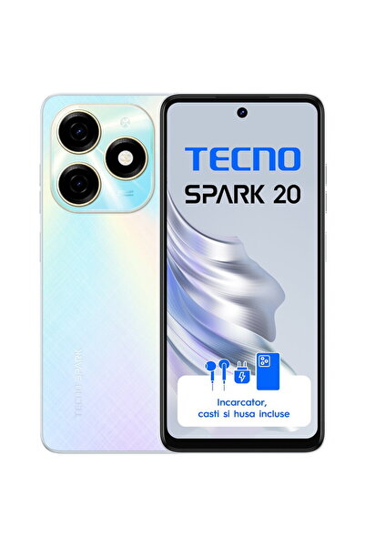 TECNO Telefon mobil Spark 20, Dual SIM, 4G, 8GB RAM, 256GB, Multicolor