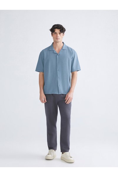 LC Waikiki Pantaloni bărbătești din twill cu croială relaxată