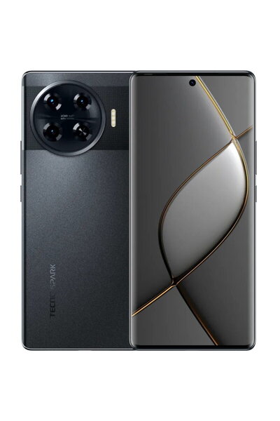 TECNO Telefon mobil Spark 20 Pro+, Dual SIM, 4G, 256GB, 8GB RAM, Negru