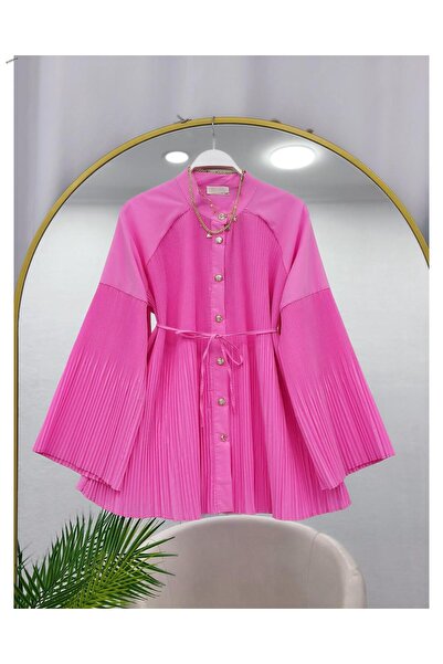 YEDİLALE Pleated Lace-Up Tunic [80 cm Length]