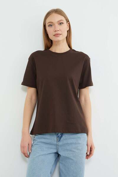 Fulla Moda Basic Crew Neck T-Shirt