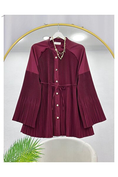 YEDİLALE Pleated Lace-Up Tunic [80 cm Length]
